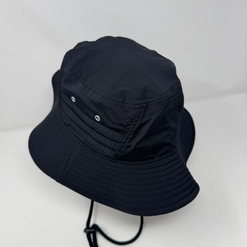 Adidas Mens Aeroready Bucket Hat Black Boonie Sun Cap with Chin Strap HC183